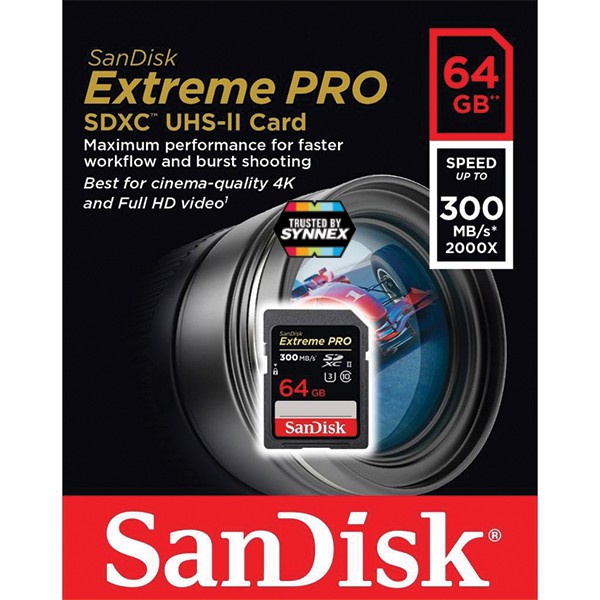 SanDisk Extreme PRO SDXC 64GB UHS II SDCard Speed 300MB s SDSDXDK 064G GN4IN Shopee Thailand