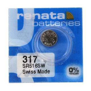 ภาพขนาดย่อของสินค้าถ่านนาฬิกา Renata 317 SR516SW 1.55V Swiss Made ของแท้