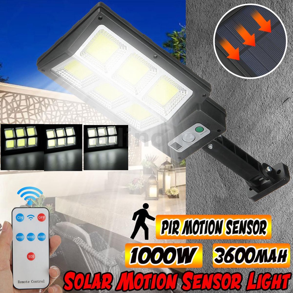 โคมไฟถนน-พลังงานแสงอาทิตย์-1000w-pir-motion-sensor-โคมไฟสวนกลางแจ้ง-เสารีโมต