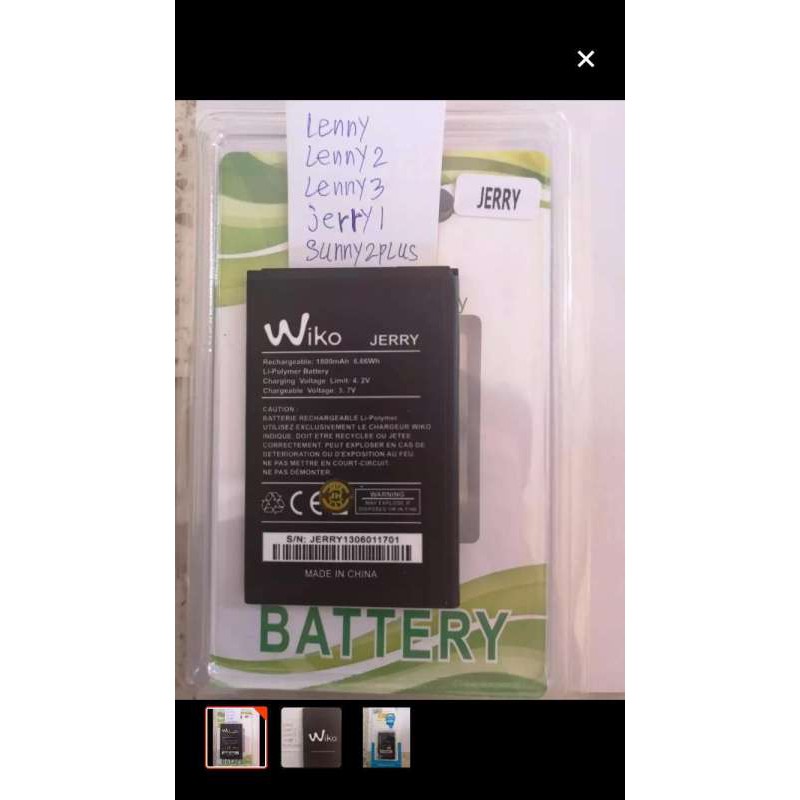 battery-แบตเตอรี่มือถือโทรศัพย์มือถือwiko-jerry-lanny-lanny2-lanny3-sunny2plus-1800mah