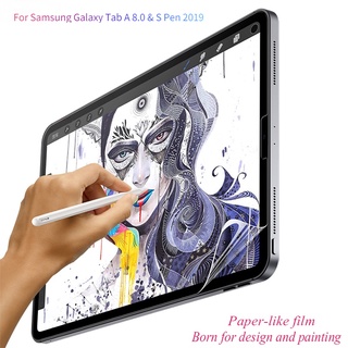 ฟิล์มกระดาษกันรอยหน้าจอแท็บเล็ตสําหรับ Samsung Galaxy Tab A 8.0 &amp; S Pen 2019 Pet 8.0" P200 P205