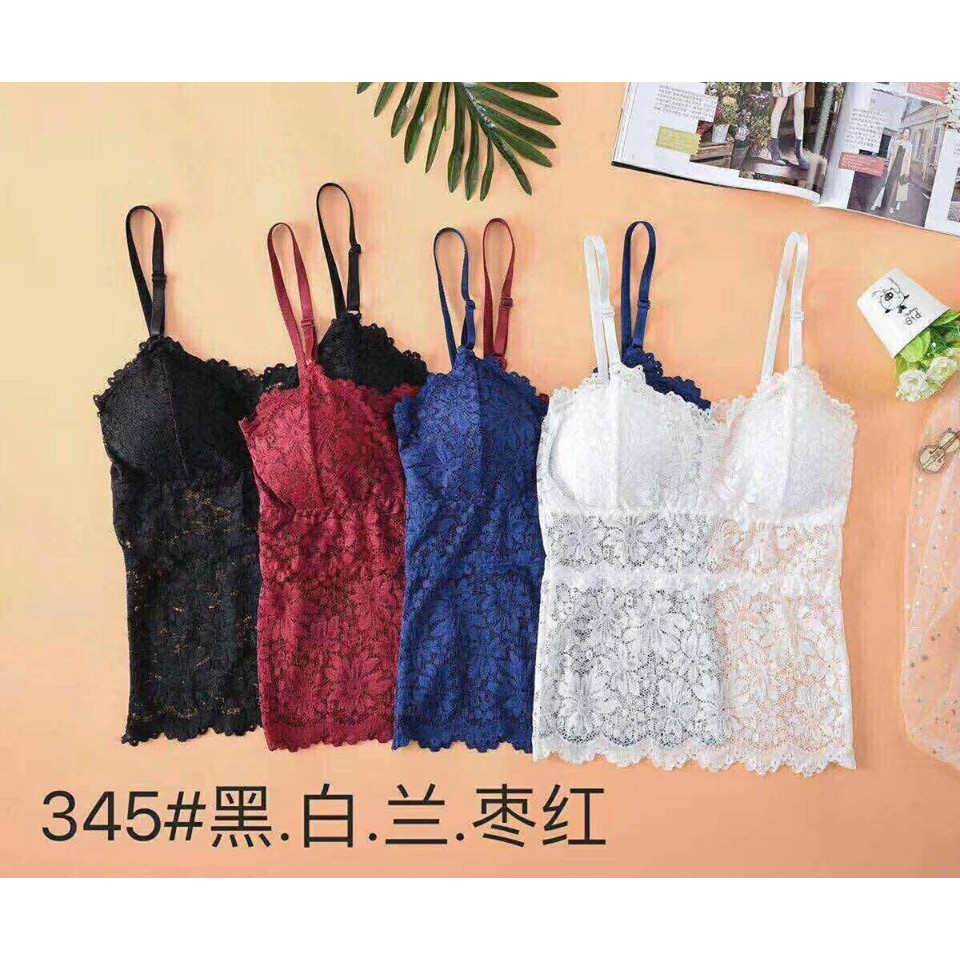 บราลูกไม้-สายเดี่ยว-ตัวยาว-ขนาด-free-size-32-36-sb-345