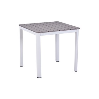 โต๊ะไม้พลาสวูด ARTEMIS ขาว/เทา 80CM | SPRING | โต๊ะสนาม โต๊ะสนาม Party on the beach