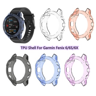 เคสป้องกัน Tpu สําหรับ Garmin Fenix 6 6S 6X เคสป้องกันสมาร์ทวอทช์ สร้อยข้อมือ ฝาครอบป้องกัน ที่มีสีสัน