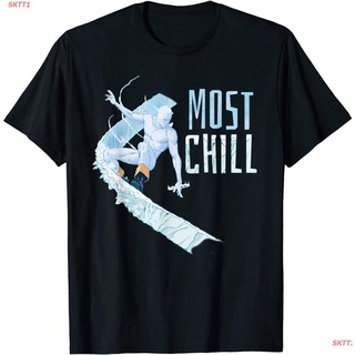 █♬♫♪♩ Marvelเสื้อยืดแขนสั้น Marvel X-Men Iceman Most Chill T-Shirt Marvel Sports T-shirt W5RF