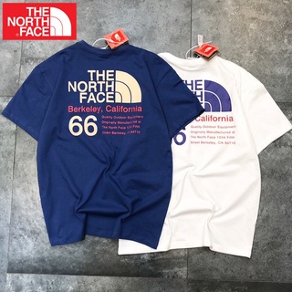 เสื้อยืดแขนสั้น ผ้าฝ้าย พิมพ์ลาย The North face สไตล์คลาสสิก สําหรับผู้ชาย และผู้หญิง