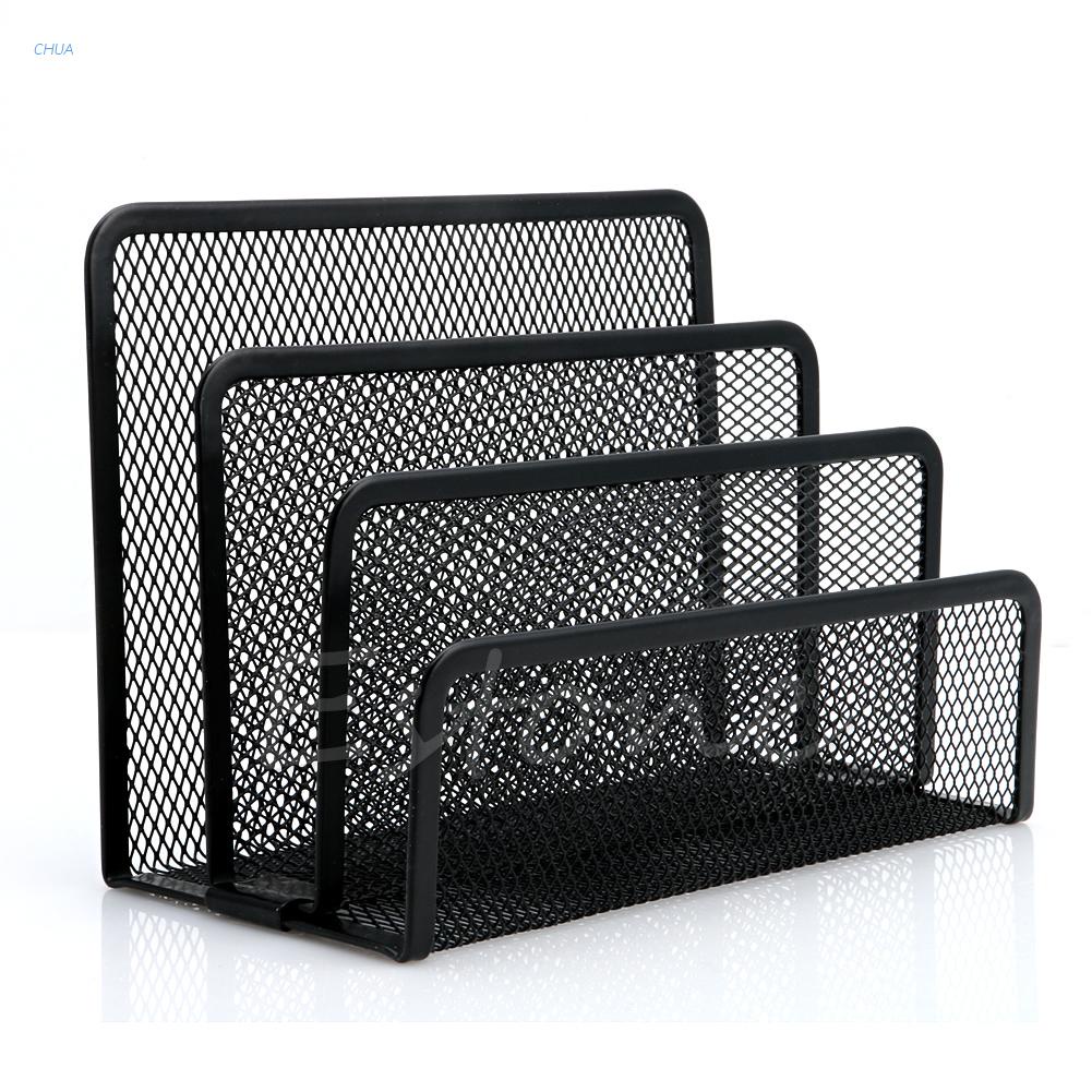 chua-mesh-letter-sorter-mail-document-tray-desk-office-file-holder-organiser-business