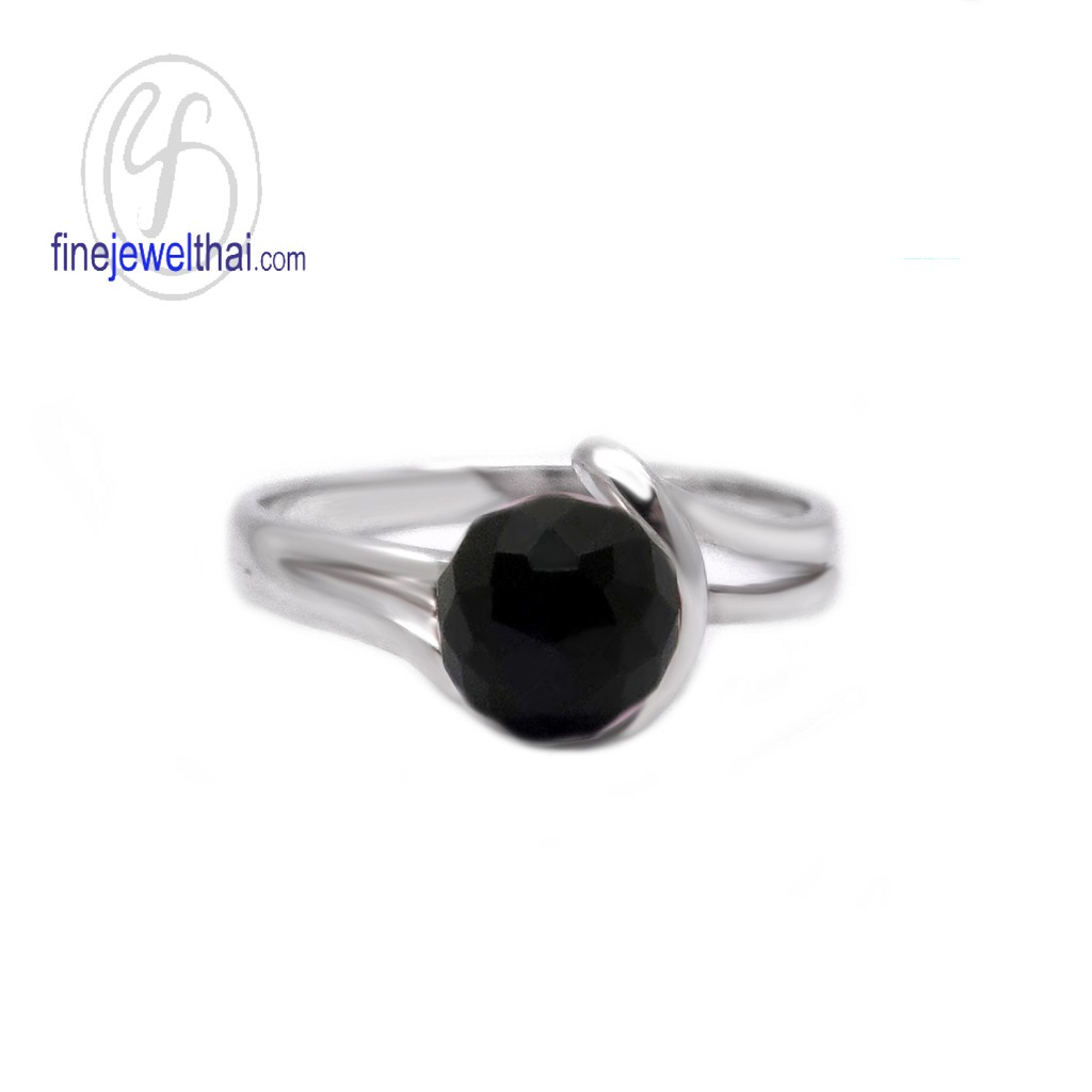 finejewelthai-แหวนนิล-แหวนเงิน-แหวนประจำเดือนเกิด-onyx-silver-ring-r1135on