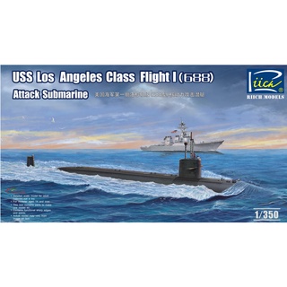 โมเดลประกอบ Riich Model 1/350 RN28005 USS Los Angeles Class Flight I (688) Attack Submarine