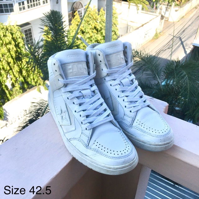 ❤️ มือสองของเเท้ราคาเบาๆ 🌟 CONVERSE WEAPON '86 ของแท้ปี 2018 สีขาว  (มีตำหนิตามภาพ) | Shopee Thailand