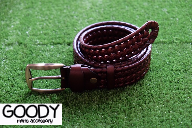 goody-belt-เข็มขัดหนังเปีย-สีน้ำตาล