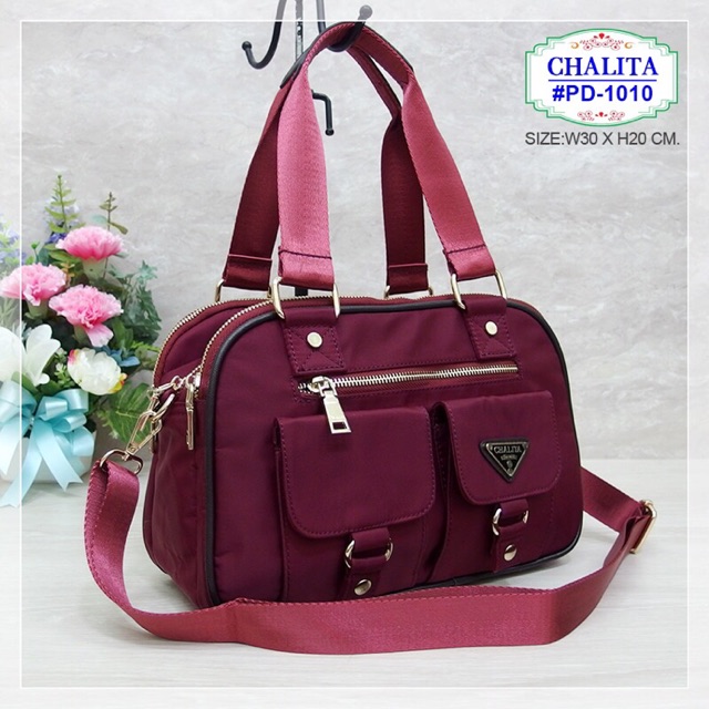 กระเป๋า-pd-1010-แบรนด์แท้-chalita-งานผ้าเกรดพรีเมี่ยม