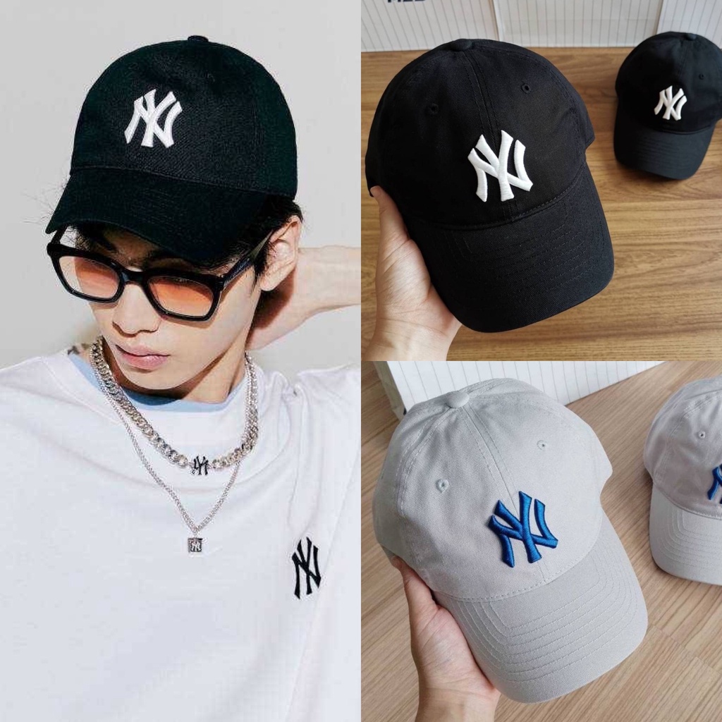 หมวก-mlb-cap-ของแท้-100-ป้ายเกาหลี-หมวก-ny-รุ่น-n-cover-ball-cap-พร้อมส่ง