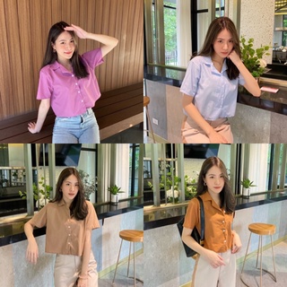 🦋 เสื้อครอปเชิ้ต **แจ้งรายสีในช่องแชท