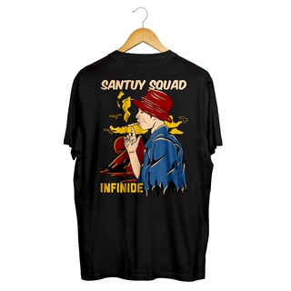 เสื้อยืดโอเวอร์ไซส์Santuy SQUAD เสื้อยืดลําลอง แขนสั้น พิมพ์ลายปีนเขา Distro Outdoor Adventure Combed 24s สําหรับผู้ชาย