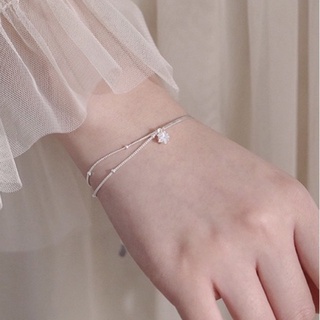 earika.earrings - half galaxy bangle bracelet สร้อยข้อมือเงินทูโทนจี้ดาว ปรับขนาดได้ เหมาะสำหรับคนแพ้ง่าย