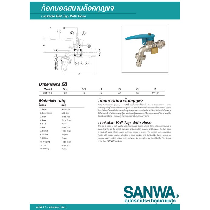 sanwa-ก๊อกบอลสนามกุญแจซันวา-1-2-ซันวาแท้100