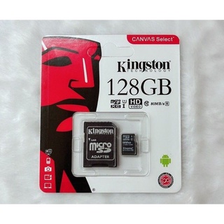 ราคาKingston เมมโมรี่การ์ด Micro sd card Memory Card 128GB กล้อง/กล้องติดรถยนต์ / โทรศัพท์มือ