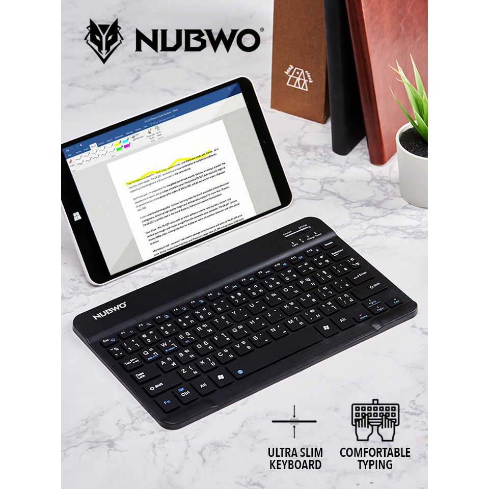 37-yy-nubwo-คีย์บอร์ดไร้สาย-คีย์บอร์ดพกพา-nubwo-ultra-slim-bluetooth-keyboard-แป้นพิมพ์มือถือ-คีย์บอร์ดมือถือ