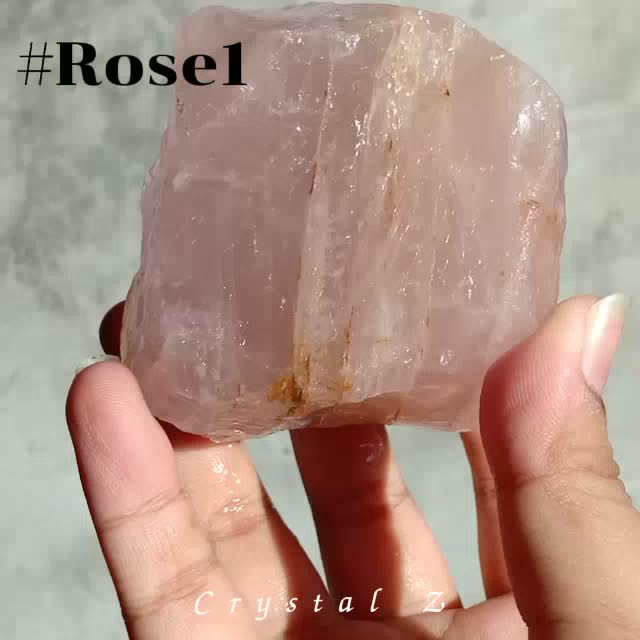 โรสควอตซ์-rose-quartz-rose1-หินดิบ-สีชมพู-ฉ่ำ-สวย-หินธรรมชาติ-หินสะสม-หินบำบัด