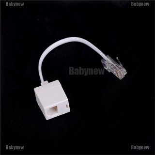 Babynew RJ11 6 P 4 C Female to Ethernet RJ45 8 P 8 C Male F / M อะแดปเตอร์สายเคเบิ้ล