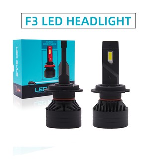 F3 90W หลอดไฟสูง Canbus Led H7 20000lm H4 ไฟหน้ารถ LED หลอดไฟ H1 9004 9007 H13 9012 H8 H11 9005 6500K Led