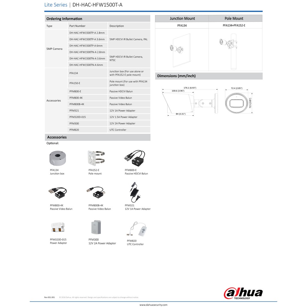 กล้องวงจรปิด-5-ล้านพิกเซล-dahua-รุ่น-dh-hac-hfw1500tp-a