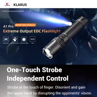 Klarus A1 Pro 1300LMS 230M Tactical Flashlight
