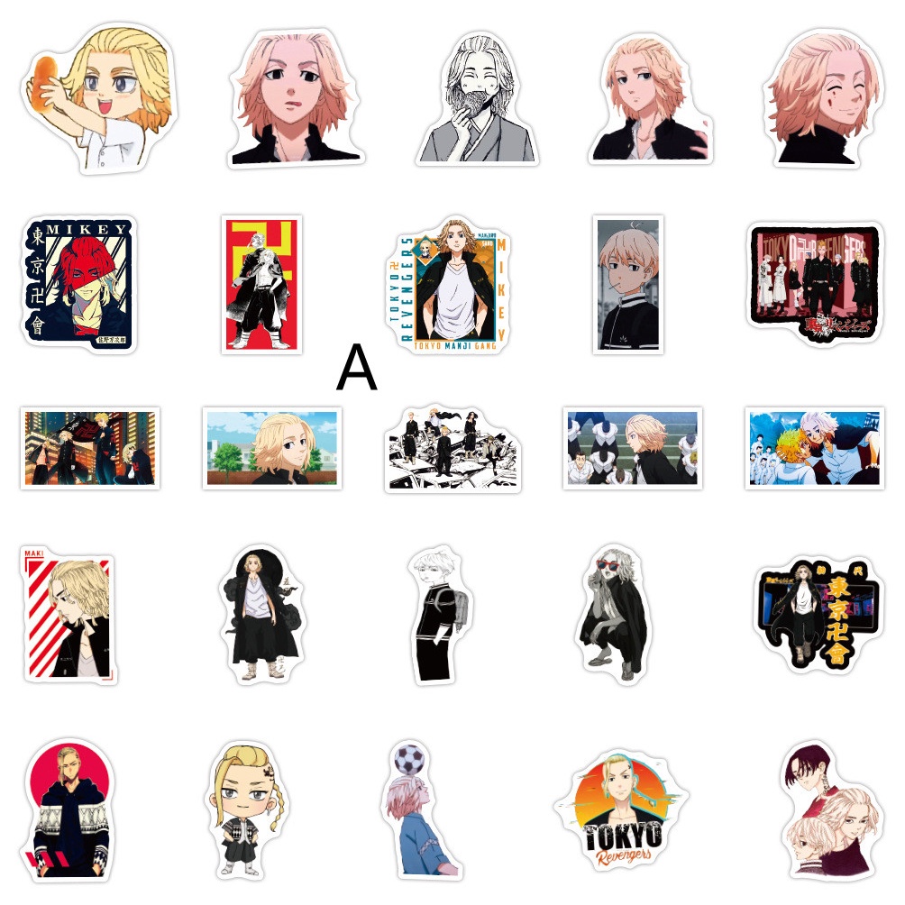 สติ๊กเกอร์-tokyo-revengers-anime-manga-กันน้ํา-2-แบบ-50-ชิ้น