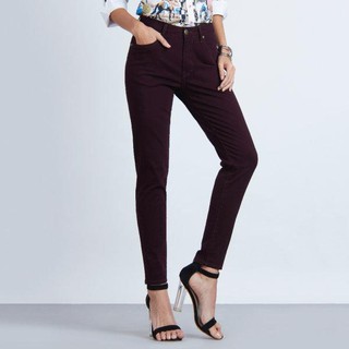 GSP Skinny Magic Color Jeans กางเกงจีเอสพี กางเกงยีนส์ขายาว ผ้ายีนส์ สีม่วง (PR3KWI)