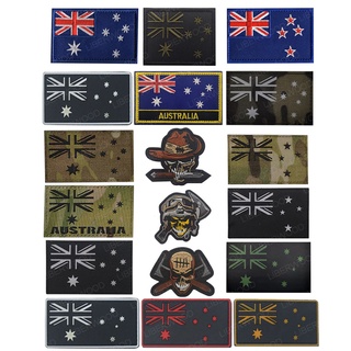 Oceania New Zealand ปลอกแขน PVC สะท้อนแสง ลายธงออสเตรเลีย สําหรับเสื้อผ้า