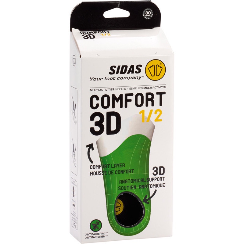 ภาพหน้าปกสินค้าSIDAS 3D Comfort 1/2 แผ่นพื้นรองเท้ากายภาพแบบครึ่งแผ่น รองรับส้นเท้าและอุ้งเท้า จากร้าน sidas_thailand บน Shopee