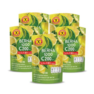 ภาพหน้าปกสินค้าNaturegift  Berna 1000 C200  (Lemon Flavor)   เนเจอร์กิฟ เบอร์น่า 1000 C200 (กลิ่นเลมอน) 1 ชุด มี 5 ถุง (ถุงละ 5 ซอง) ซึ่งคุณอาจชอบราคาและรีวิวของสินค้านี้