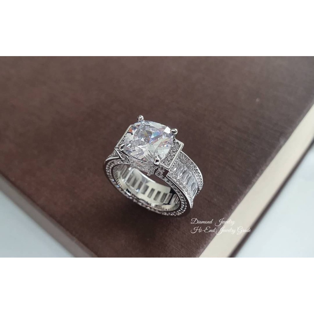 diamond-ring-แหวนเพชรทรงคลาสสิค-วินเทจ-เพชรรอบเต็มวงทุกด้าน-เพชรเม็ดกลางขนาด-4-กะรัต