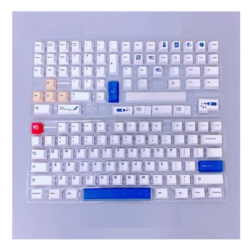 ภาพหน้าปกสินค้าGPlanet เซ็ตปุ่มคีย์แคป OEM โปรไฟล์ White / Gray Soy Milk Keycaps จากร้าน gaming_planet_official_store บน Shopee