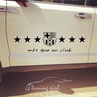 สติกเกอร์ติดกระจกหน้ารถยนต์ ลาย Barca Barcelona Football Més Que Un Club