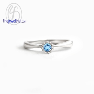Finejewelthai-แหวนโทพาซ-โทพาซ-แหวนพลอย-แหวนเงินแท้-พลอยประจำเดือนเกิด-Topaz-Silver-Ring-Birthstone-R1377tp