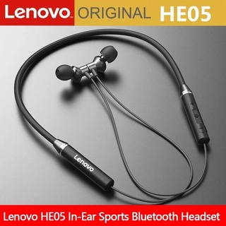 สินค้า Lenovo HE05 Earphone Bluetooth5.0 Wireless Headset Magnetic Neckband Earphones IPX5 Waterproof Sport Earbud with Noise Cancelling Mic