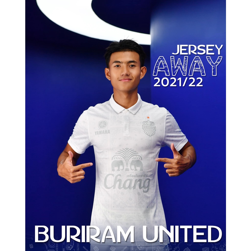 ภาพหน้าปกสินค้าเสื้อแข่งบุรีรัมย์ยูไนเต็ด 2021/2022 ชุดเยือน สีขาว ของแท้จากสโมสร BURIRAM UNITED เสื้อ Away TPL
