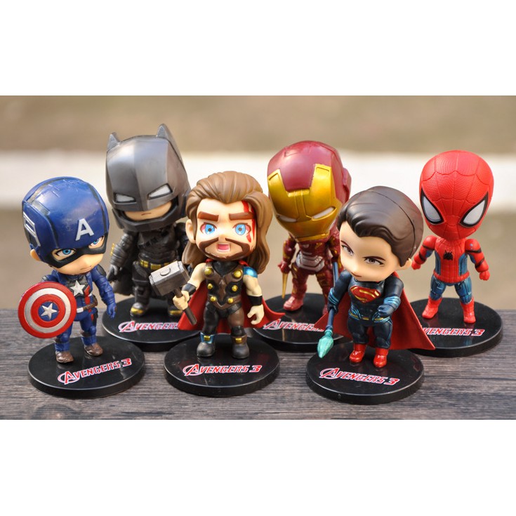 super-hero-ตุ๊กตาฟิกเกอร์-figure-model-ซุปเปอร์ฮีโร่-โมเดล-ตุ๊กตาฮีโร่-avenger-marvel-dc-ขนาดประมาณ-10ซม