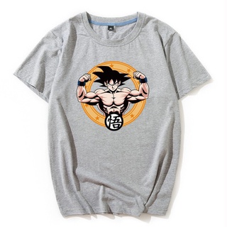 เสื้อคู่ เสื้อยืดแฟชั่น ♞✎เสื้อยืดแขนสั้นพิมพ์ลาย Dragon Ball Z Saiyan Goku เสื้อยืดสีพื้น เสื้อยืด
