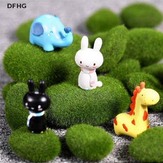 Dfhg ใหม่ หินมอสเทียม สีเขียว 3 ขนาด สําหรับตกแต่งบ้าน สวน DIY 20 ชิ้น