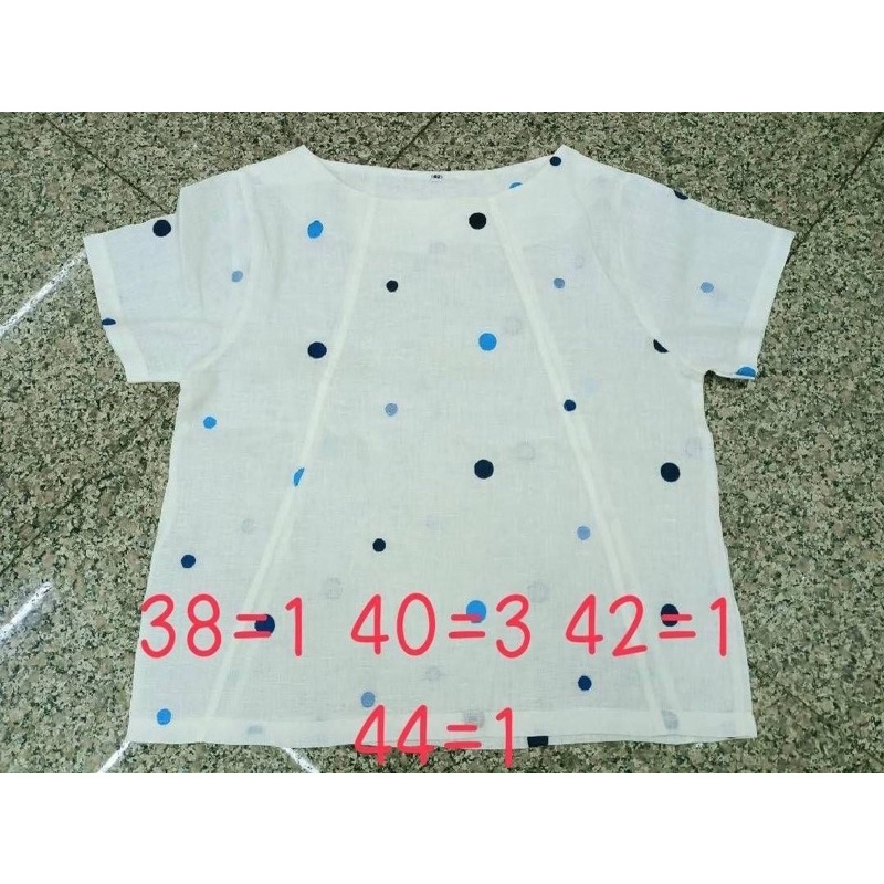 ทักก่อนสั่ง-เสื้อลินิน-คอกลม-ตีเกร็ดหน้า-อก-38-40-42-44-pn