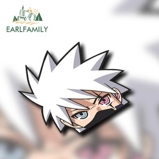 Earlfamily สติกเกอร์ติดรถยนต์ ลาย NARUTO Hatake Kakashi Peeking ขนาด 13 ซม. x 11.2 ซม.