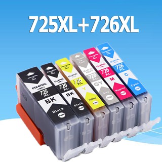 PGI 725 CLI 726 หมึก PGI 725XL CLI 726XL ดำ PGI725XL CLI726XL ตลับหมึกรีฟิลสำหรับ Canon IP4870  IP4970  IX6560  MG5170