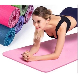 Exercise Equipment Shopเสื่อโยคะ เสื่อออกกำลังกาย เบาะโยคะ เบาะรองออกกำลังกาย Yoga Exercise Mat<01>