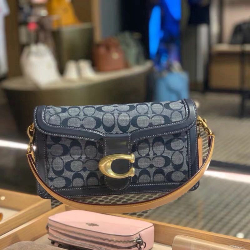 COACH Coach Tabby Shoulder Bag 26 In Signature Chambray B4 Chambray Midnight Navy Mlti Shopee Thailand
