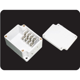 TJ-4P-K :Terminal Block Box IP66 (กล่องพลาสติก พร้อมเทอร์มินอลบล็อก)TIBOX ,Size : 50x70x43 mm.