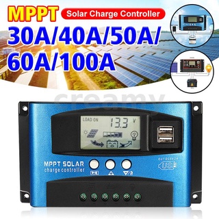 100A MPPT โซลา แผงควบคุม Regulator Charge Controller 12V / 24V ออโต้โฟกัส