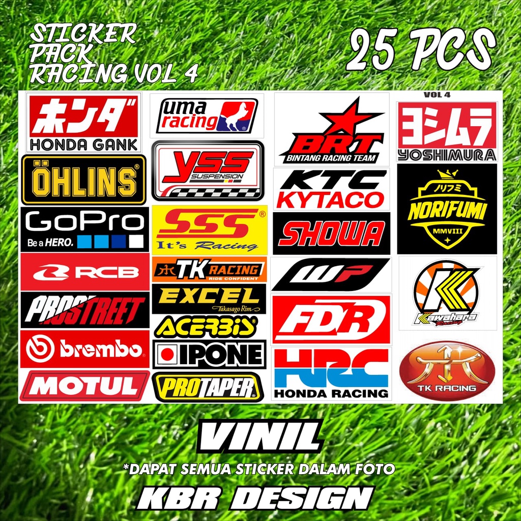 RACING PACK STICKER / PACK STICKER / MOTOR4 STICKER / CUTTING STICKER ...